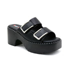 Double Buckle Platform Heels