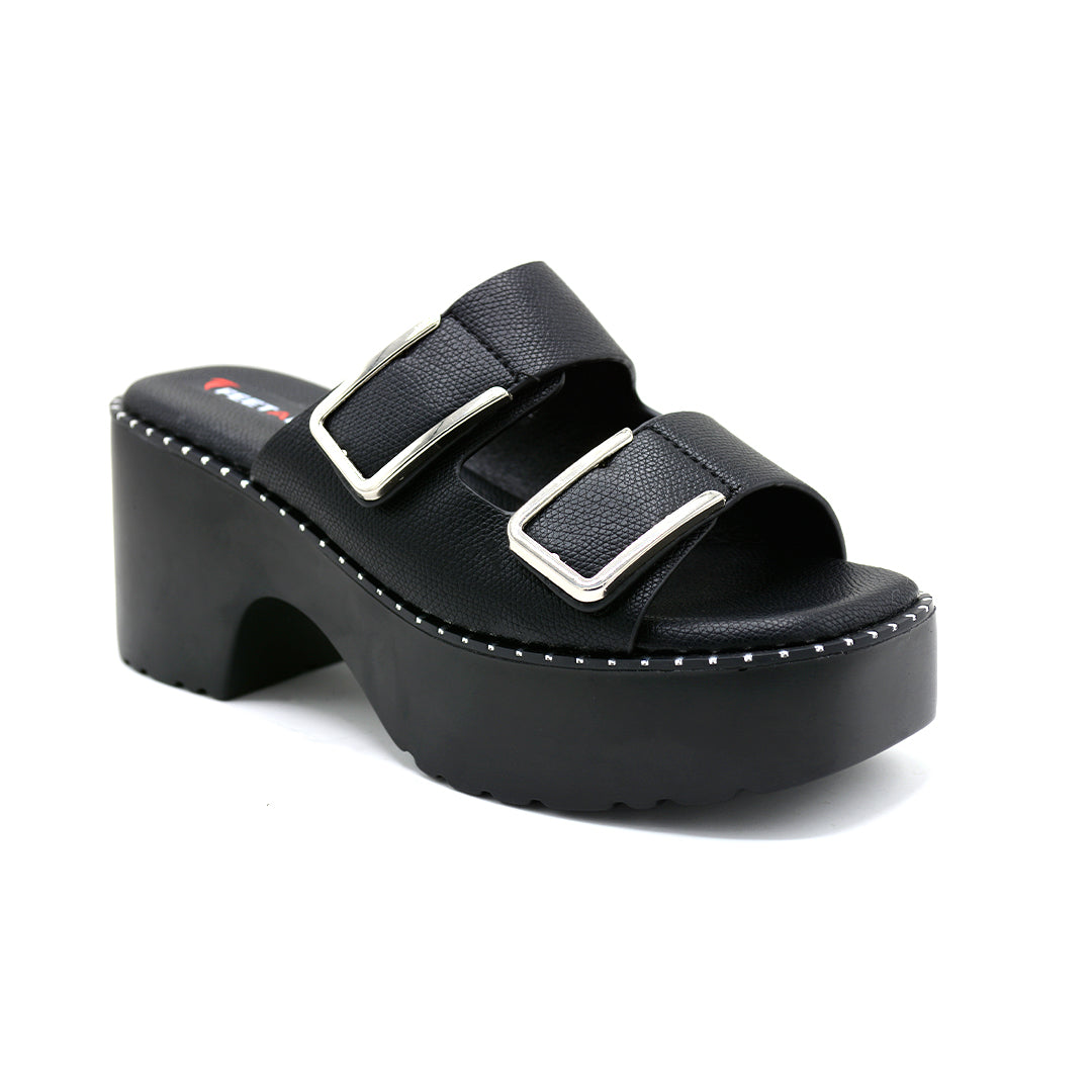 Double Buckle Platform Heels