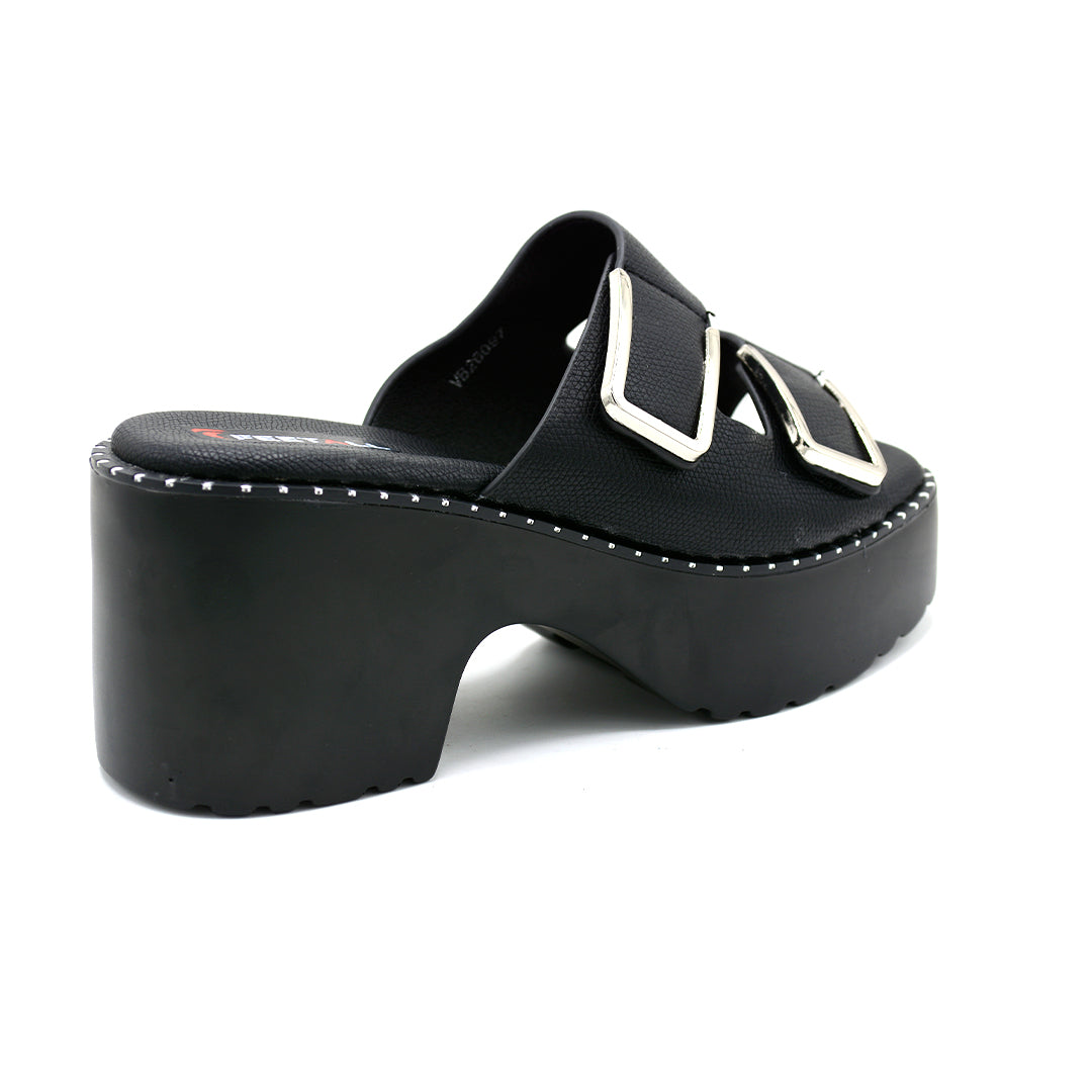 Double Buckle Platform Heels