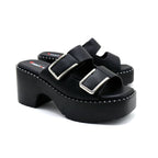 Double Buckle Platform Heels