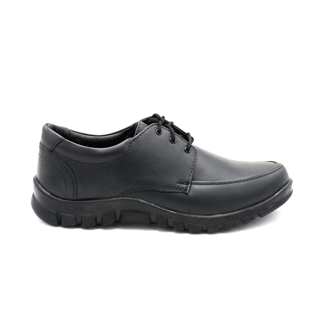 Tough Sole Black Lace-Up Shoes