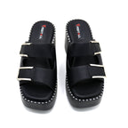 Double Buckle Platform Heels