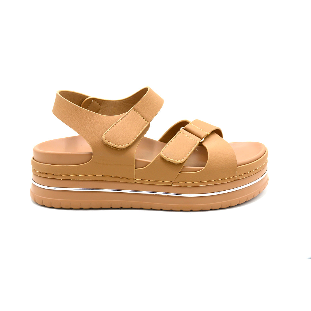 Velcro Strap Comfort Platform Sandals