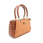 Blush Elegance Textured Tote Bag
