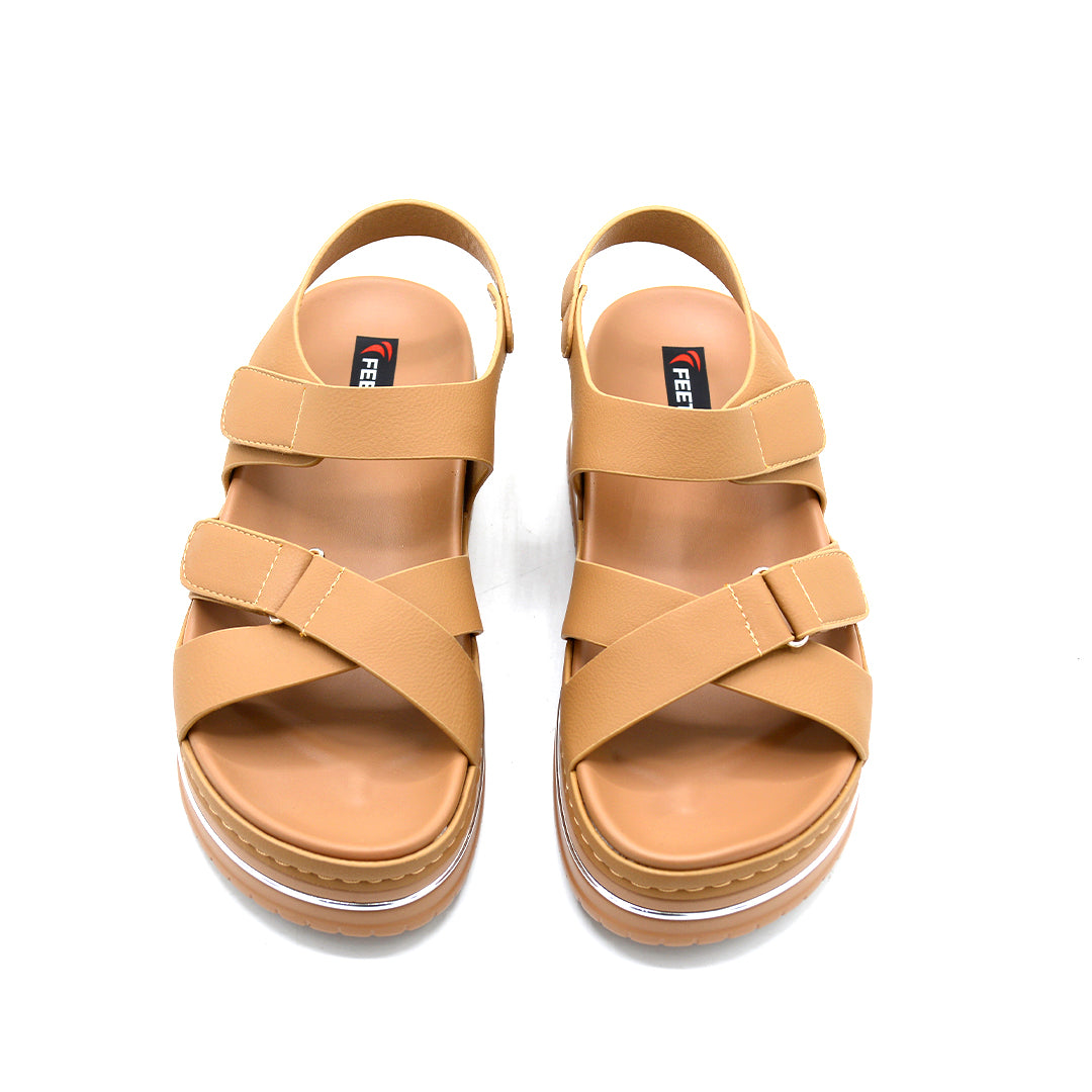 Velcro Strap Comfort Platform Sandals