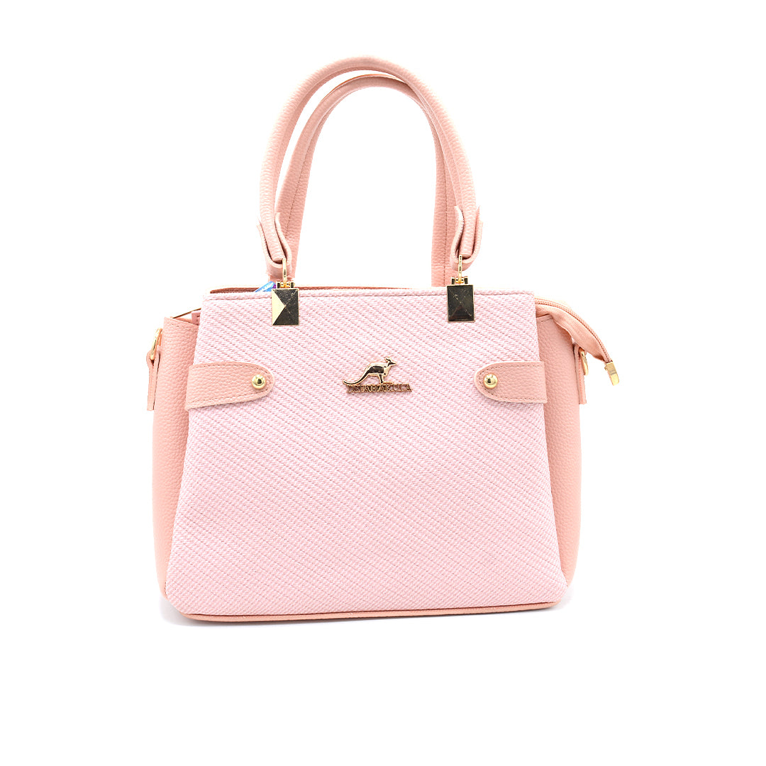 Blush Elegance Textured Tote Bag