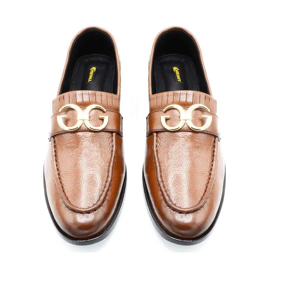 Chestnut Classic Leather Loafers