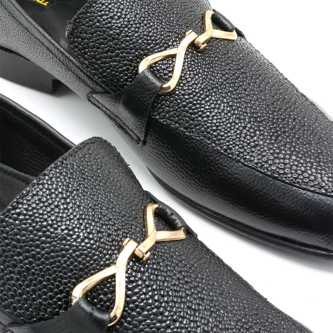 Men’s Classic Black Leather Loafers