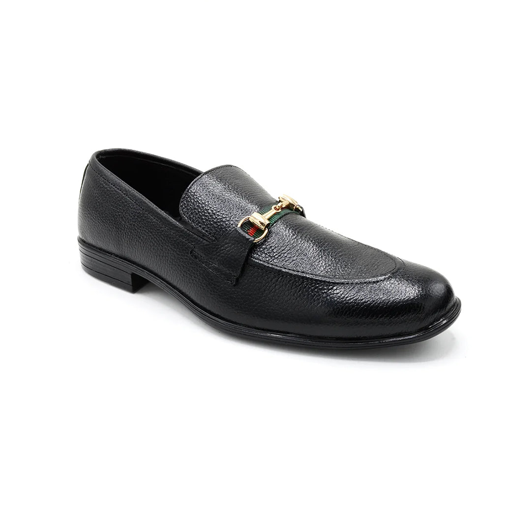 Bold Stride Black Loafers