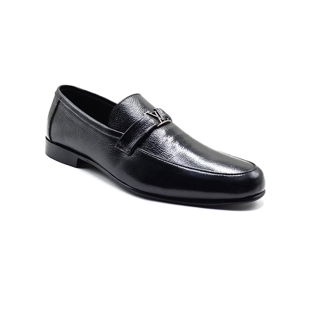 Classic Black Leather Loafers