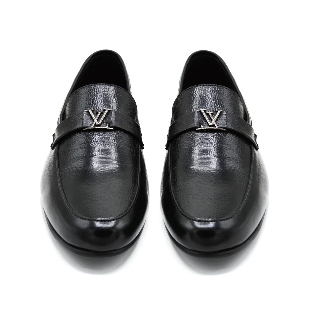 Classic Black Leather Loafers