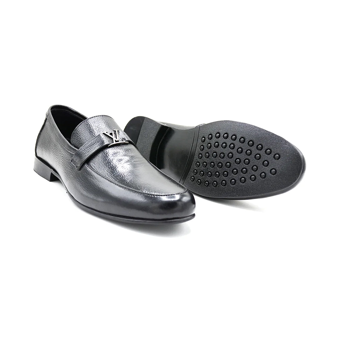 Classic Black Leather Loafers