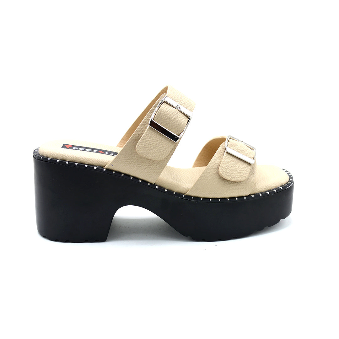 Double Buckle Platform Heels