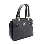 Blush Elegance Textured Tote Bag