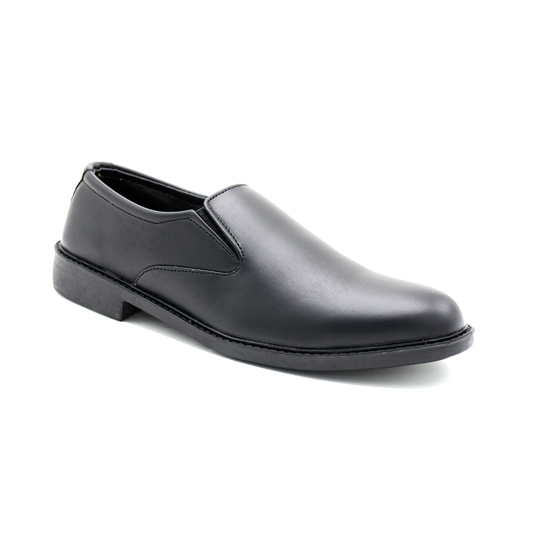 Timeless Black Leather Slip-On Oxford Style