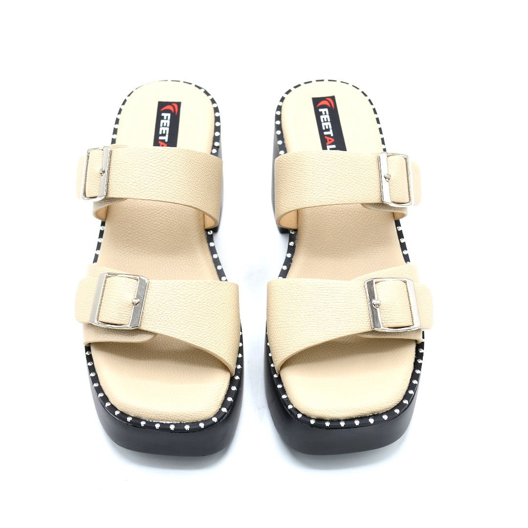 Double Buckle Platform Heels