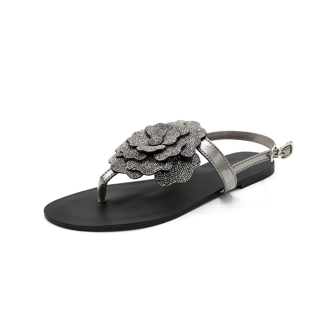 Aurora Crystal Floral Slingback Sandal