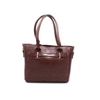Chic Textured Maroon Carry Handbag