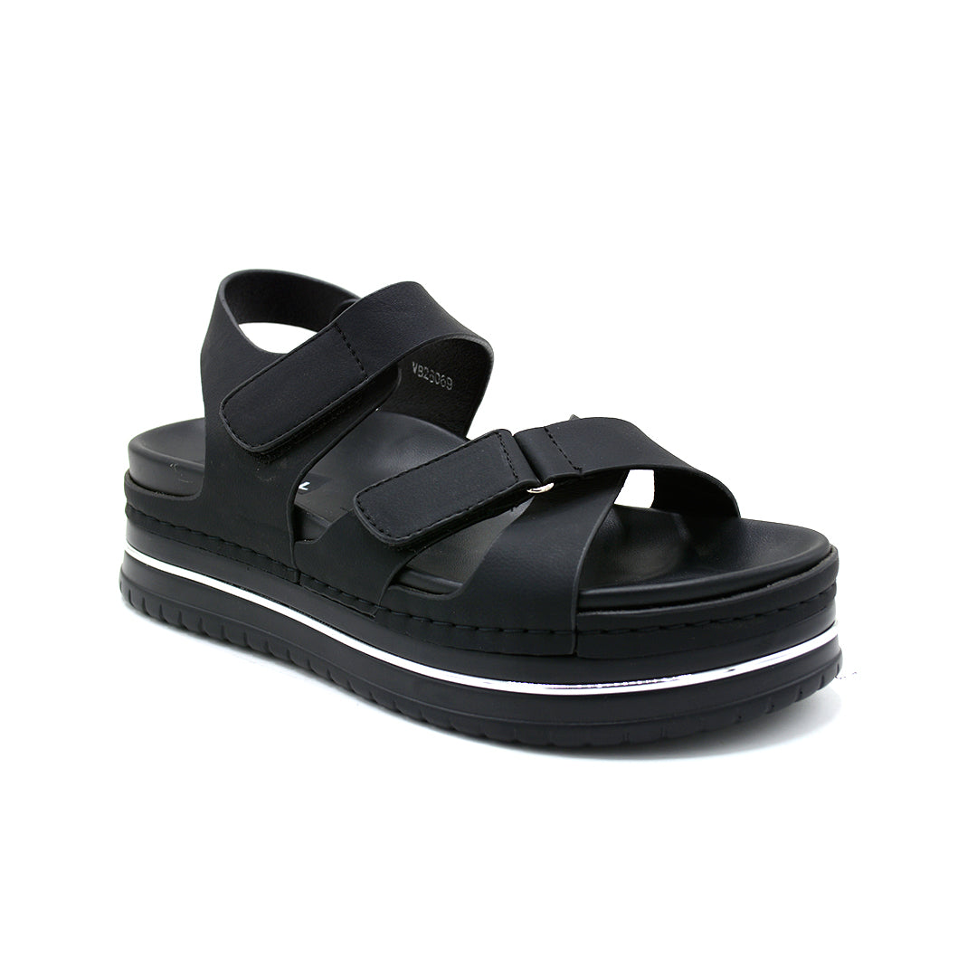 Velcro Strap Comfort Platform Sandals
