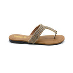 Sparkle Cross Strap Toe-Post Flat