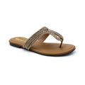 Sparkle Cross Strap Toe-Post Flat