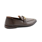 Premium Brown Loafer with Gold Buckle
