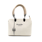 Ivory Luxe Textured Handbag