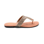 Sparkle Cross Strap Toe-Post Flat