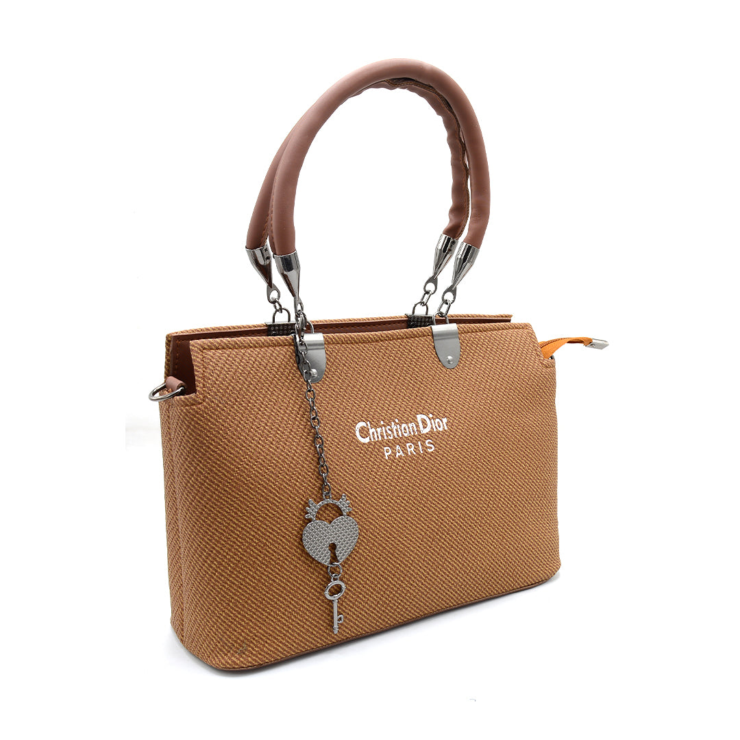 Ivory Luxe Textured Handbag