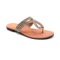 Sparkle Cross Strap Toe-Post Flat