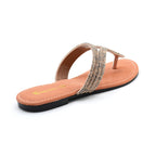 Sparkle Cross Strap Toe-Post Flat