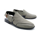 Slate Grey Suede Peshawari Chappal