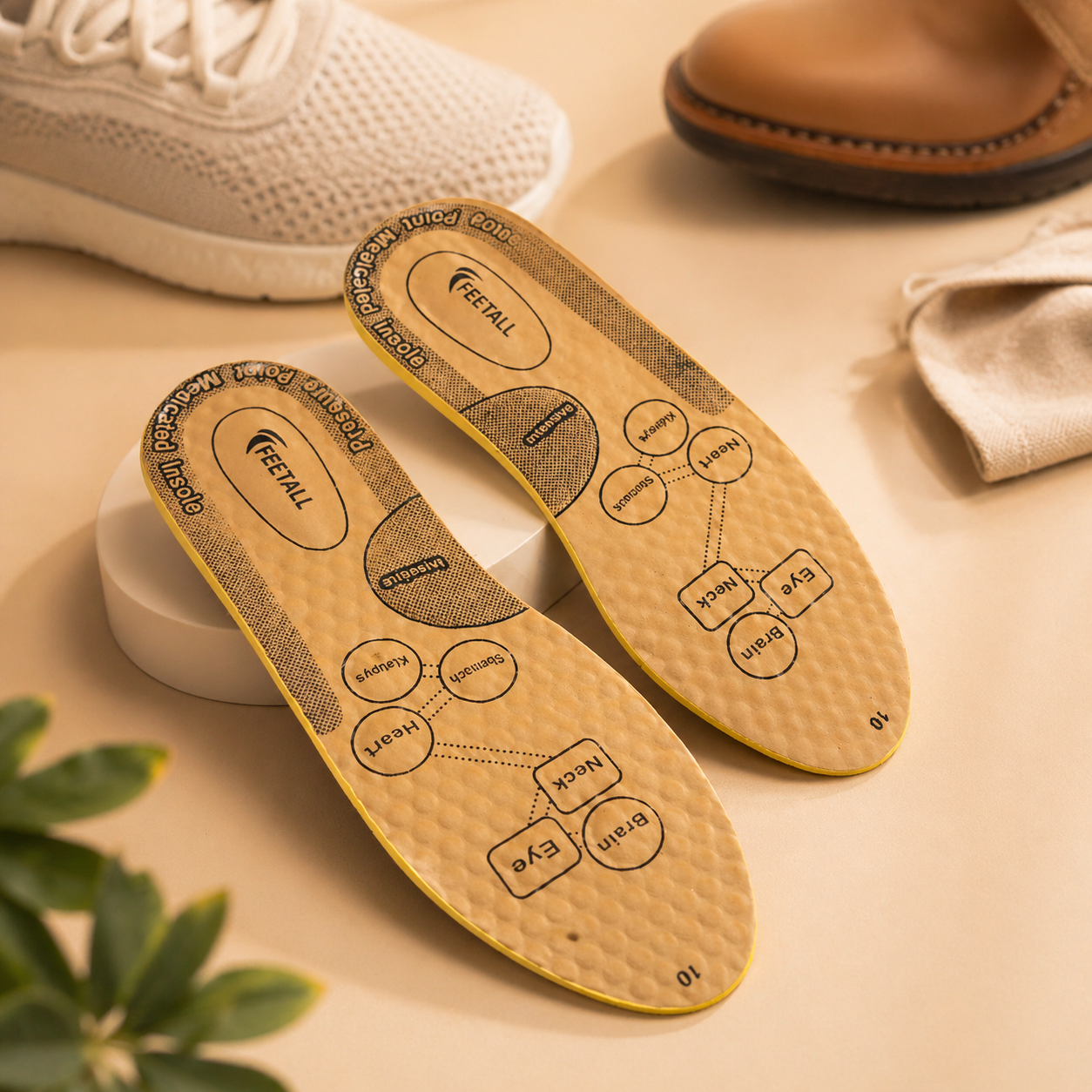 Feetall Reflexology Pressure Point Medicated Insoles