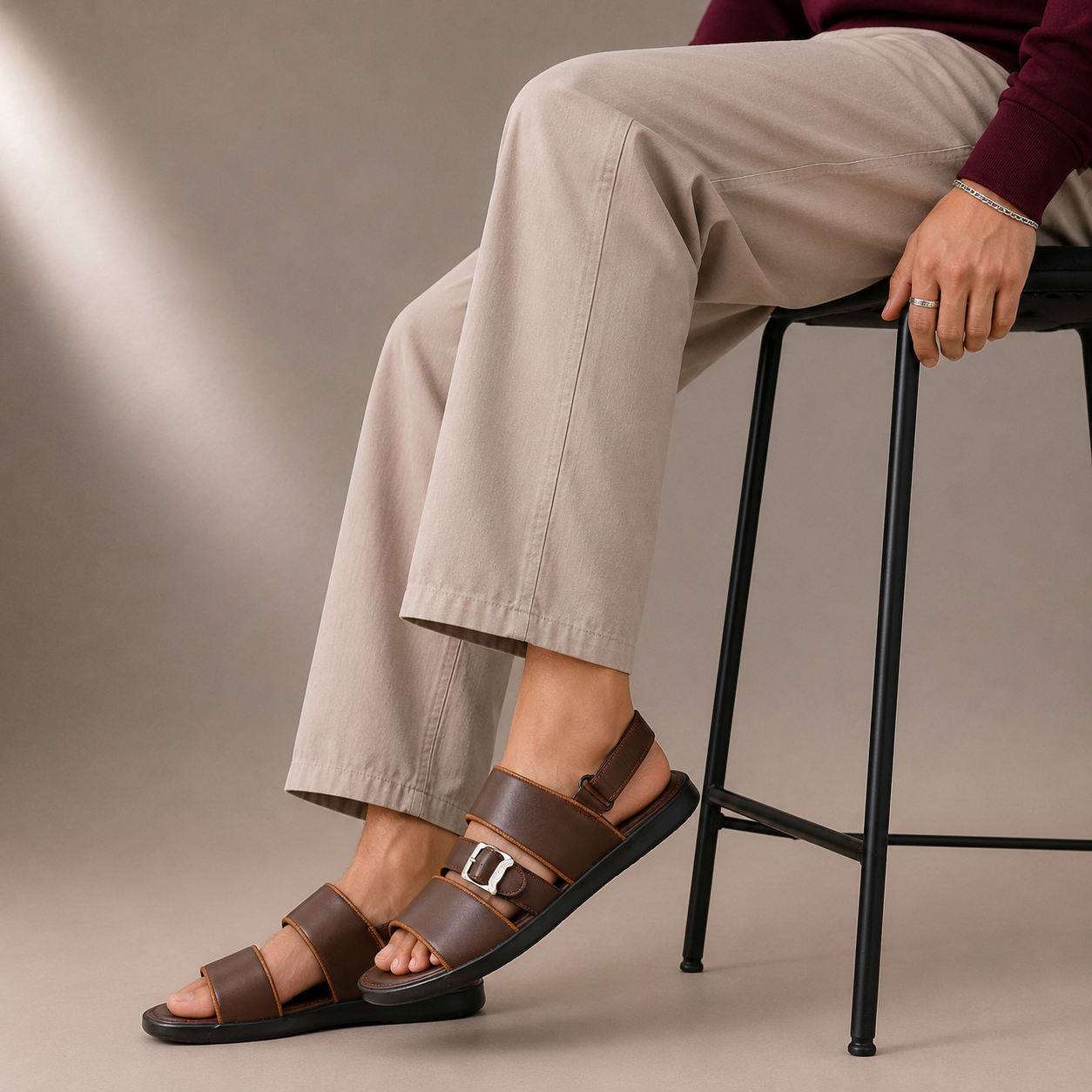 Men's Classic Leather Slingback Sandals