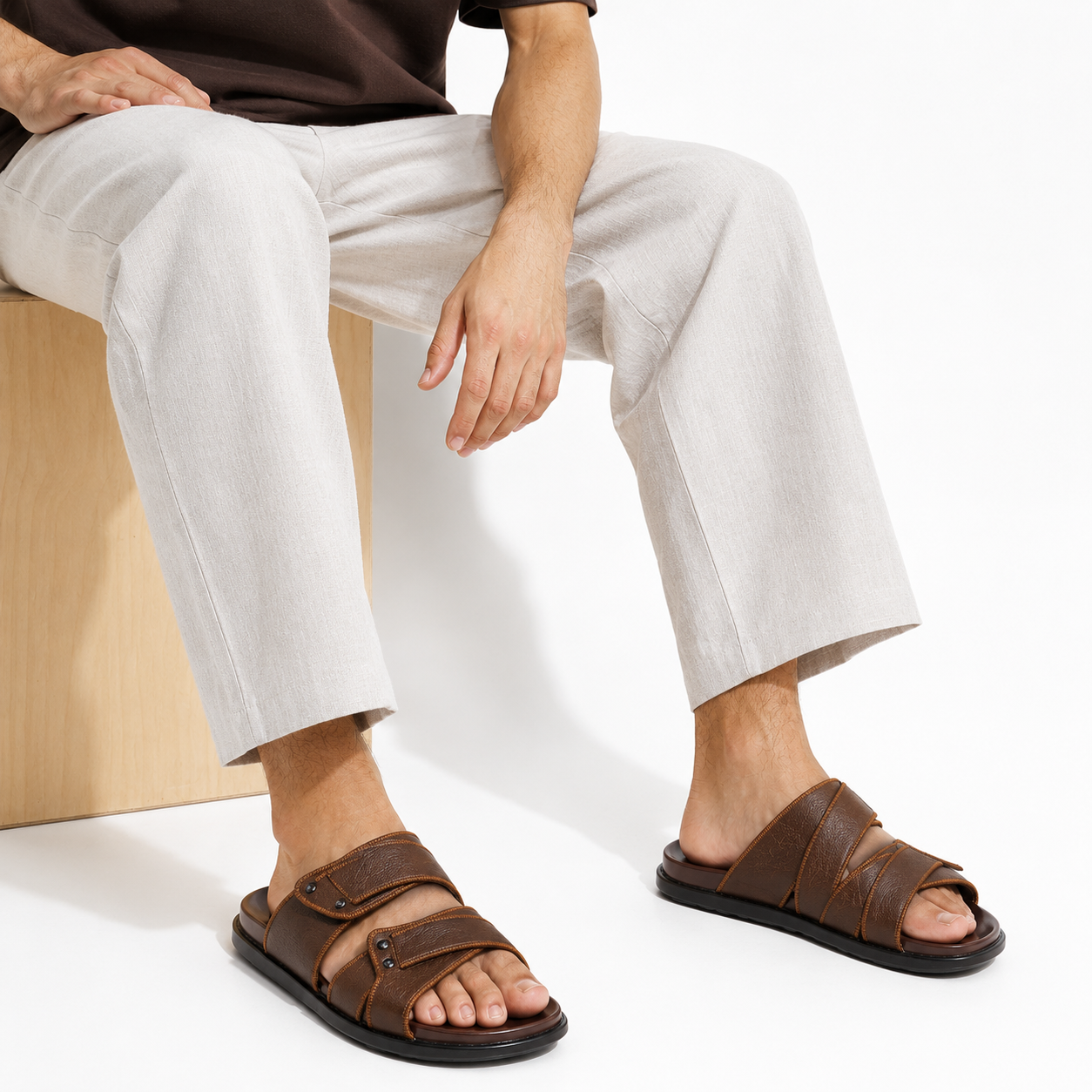 Men’s Studded Crossover Slides
