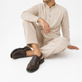Classic Brown Leather Peshawari Slingback Sandal