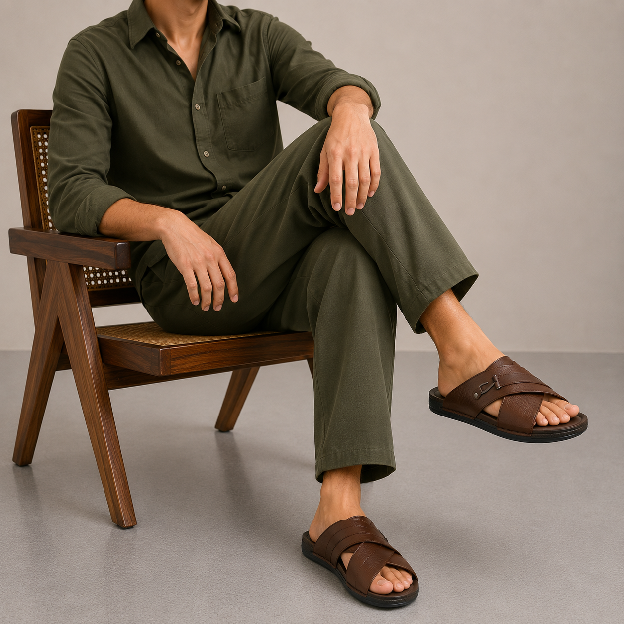 Minimal Buckle Cross Strap Slides