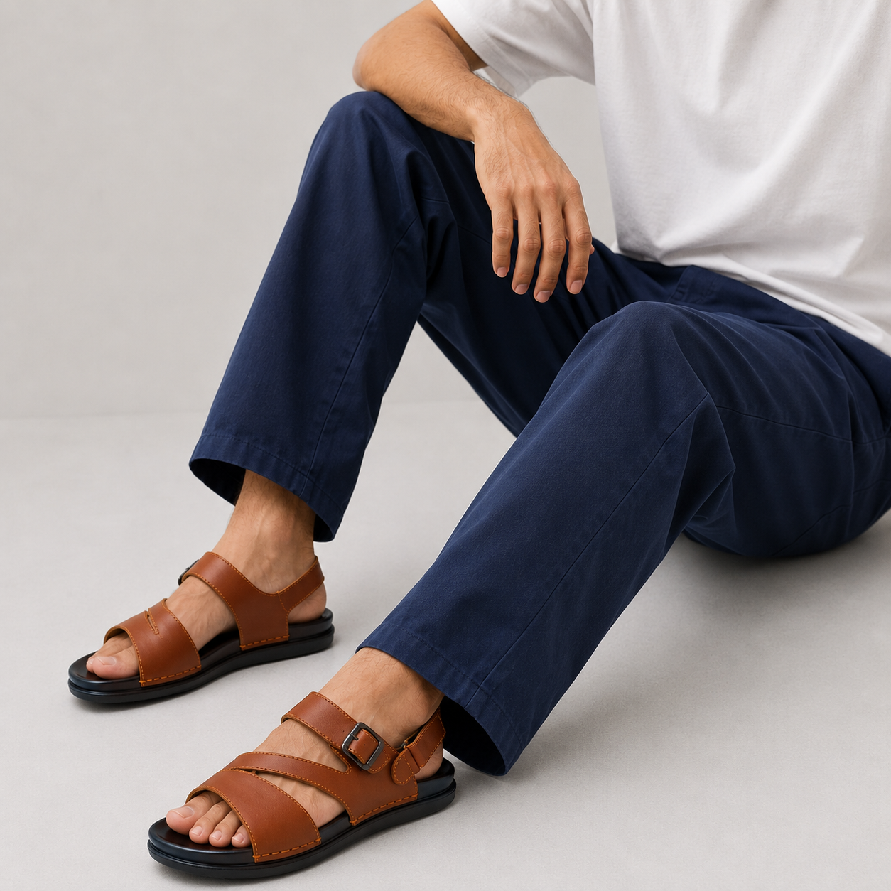 Classic Buckle Strap Comfort Sandals