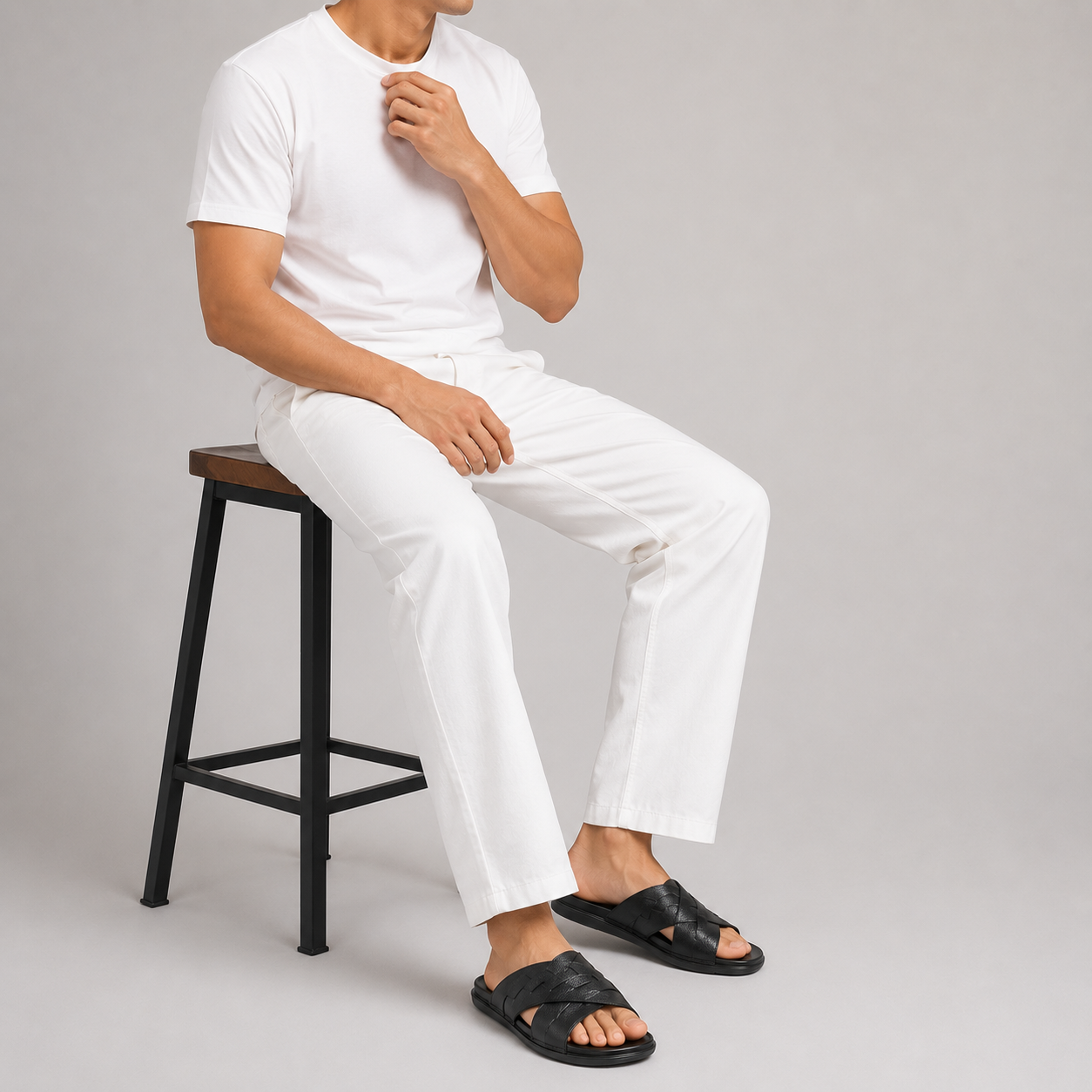 Woven Strap Comfort Slides