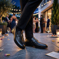 Classic Black Leather Loafers