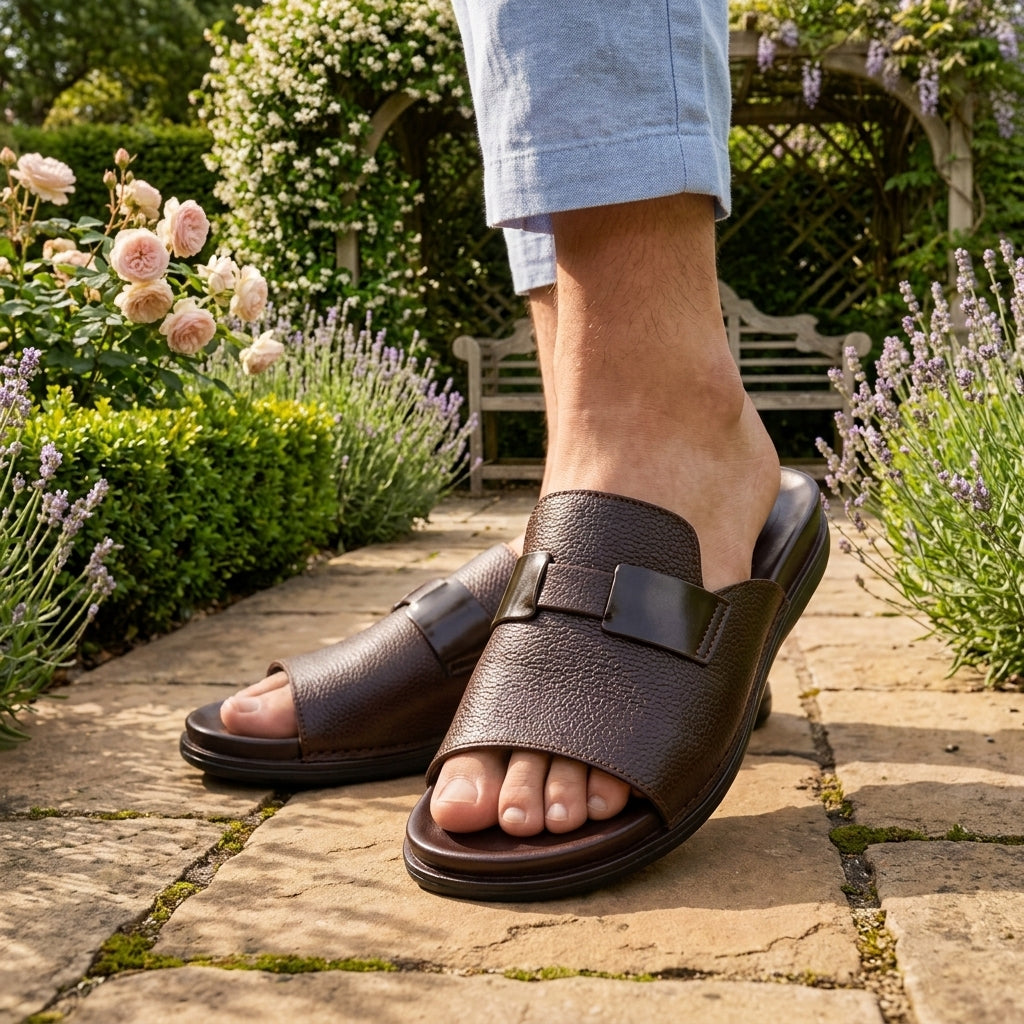 Classic Brown Slide Slippers