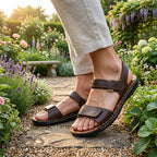 Brown Adjustable Comfort Strap Sandal