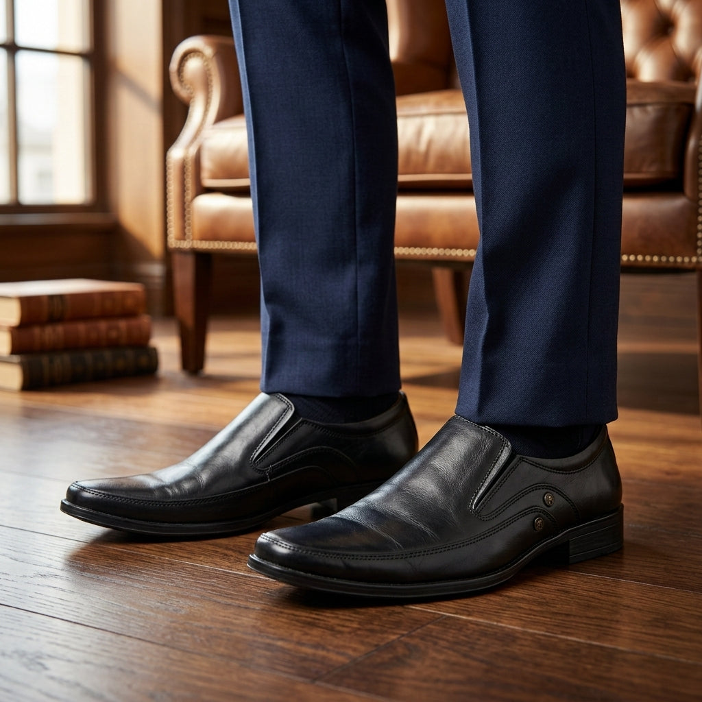Black Slip-On Formal Shoes