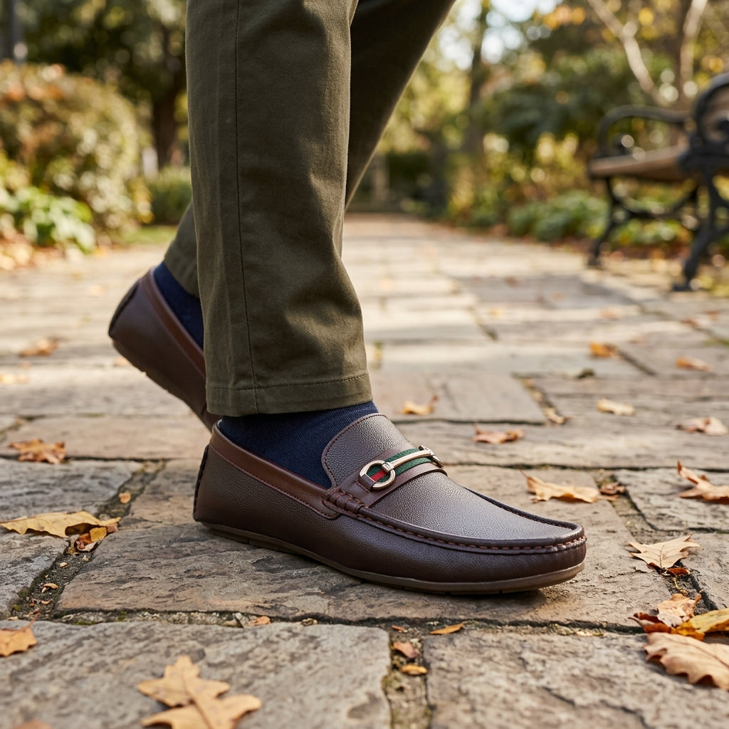 Brown Bit Loafers