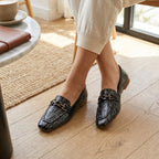 Amber Luxe Python Loafers