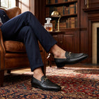 Classic Black Leather Loafers