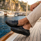 Black Leather Driving Loafer