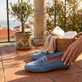 Denim Chic Slip-On Loafers