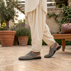 Slate Grey Suede Peshawari Chappal