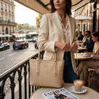 Golden Grace Textured Tote Bag